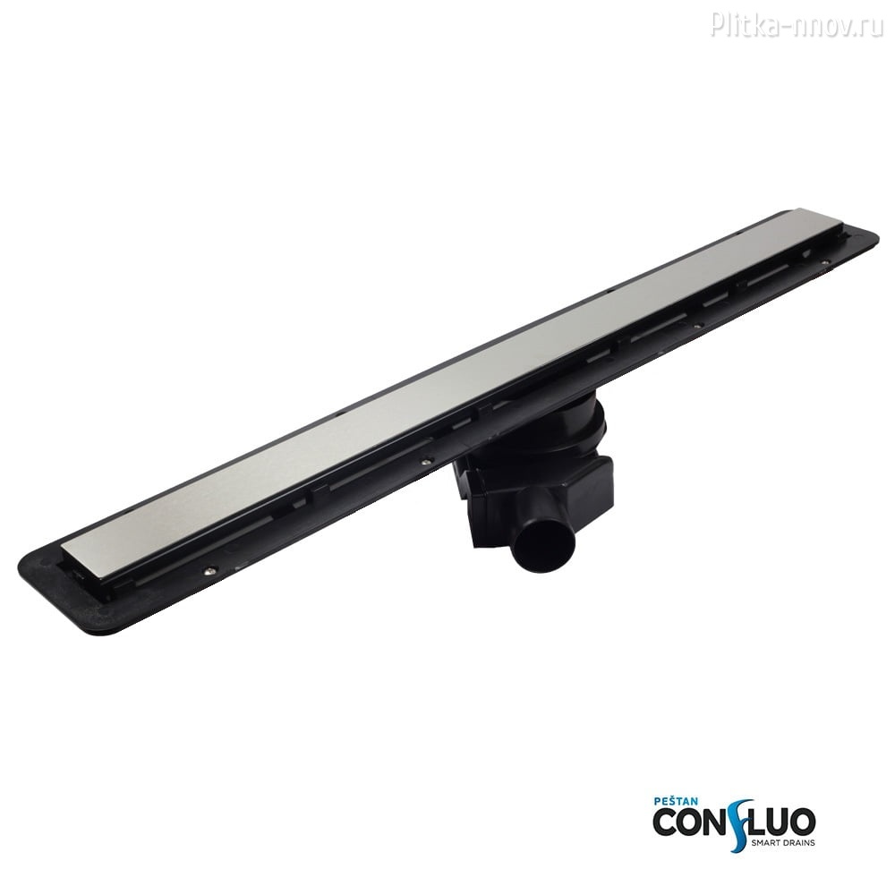 Pestan Confluo Frameless Line 550 Black Glass душевой лоток