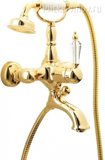 Imperiale Presente 323 для ванны с душем однорычажный, золото Смеситель Boheme