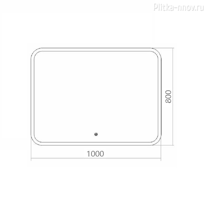 Стив 100х80 Azario Зеркало с LED-подсветка, сенсорный выключатель