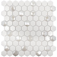 Hexagon COLORS 100/ DIAMOND 350D Vidrepur стеклянная мозаика