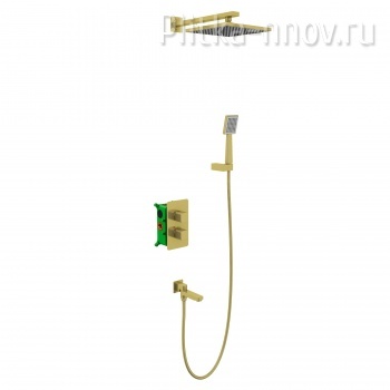 Petruma SX-5049/17SM Золото матовое Душевая система встроенная с термостатом
