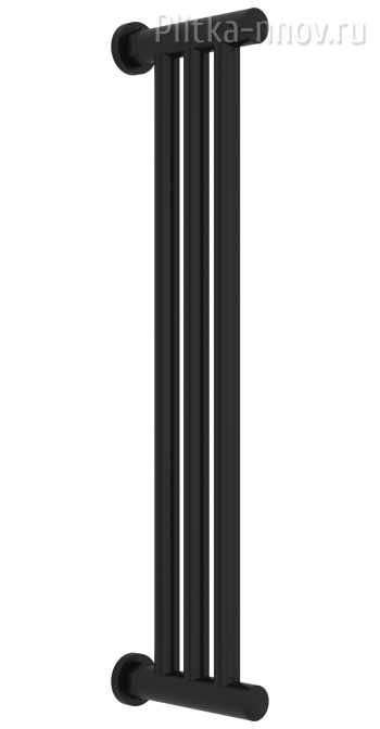 Хорда 600x195 Матовый чёрный Узкий полотенцесушитель водяной Сунержа