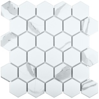 Hexagon Small Carrara Matt 51x59