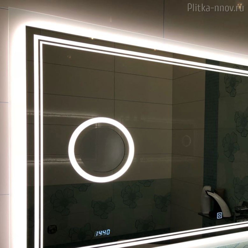 Эльза 80х55 Azario Зеркало с LED-подсветка, сенсорный выключатель, увеличительное зеркало