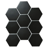  Hexagon Big Black Matt 95x110
