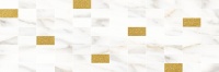 Aragon Декор мозаичный белый золото MM60157