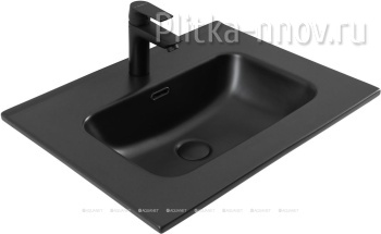 Flat 61х46.5 черная матовая Раковина мебельная Aquanet