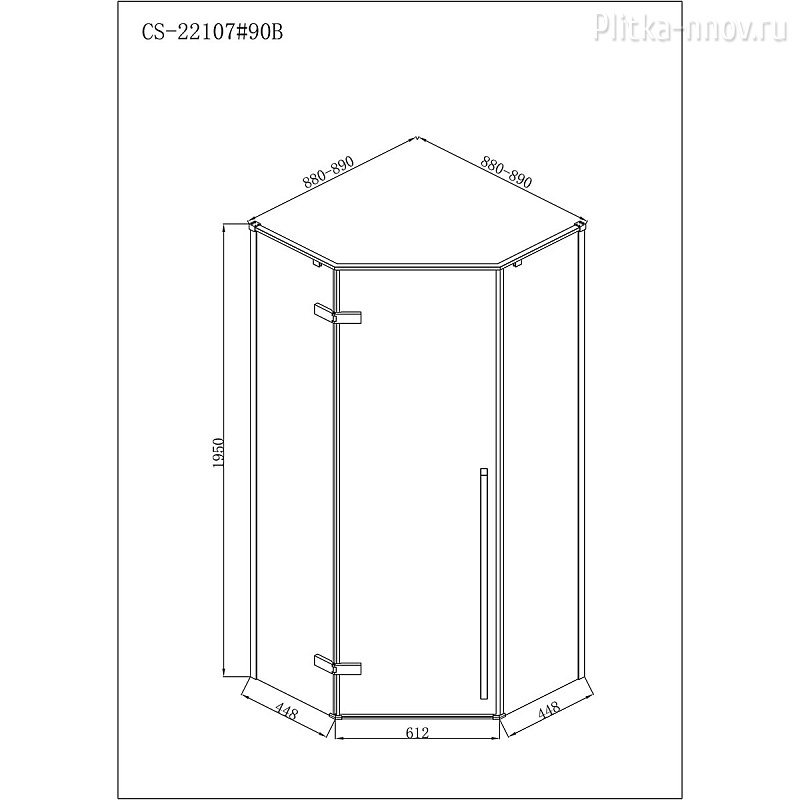 CS-22107B 90x90 Душевое ограждение Loranto NEO Easy clean CS-22107B 90x90 Душевое ограждение Loranto NEO Easy clean