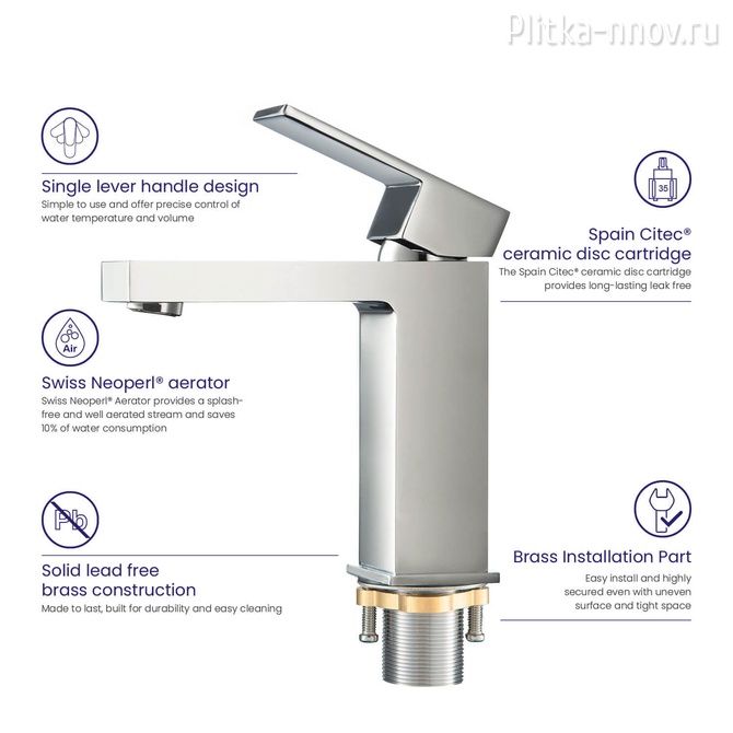Selene 2061/00F Хром Смеситель для раковины Selene 2061/00F Хром Смеситель для раковины