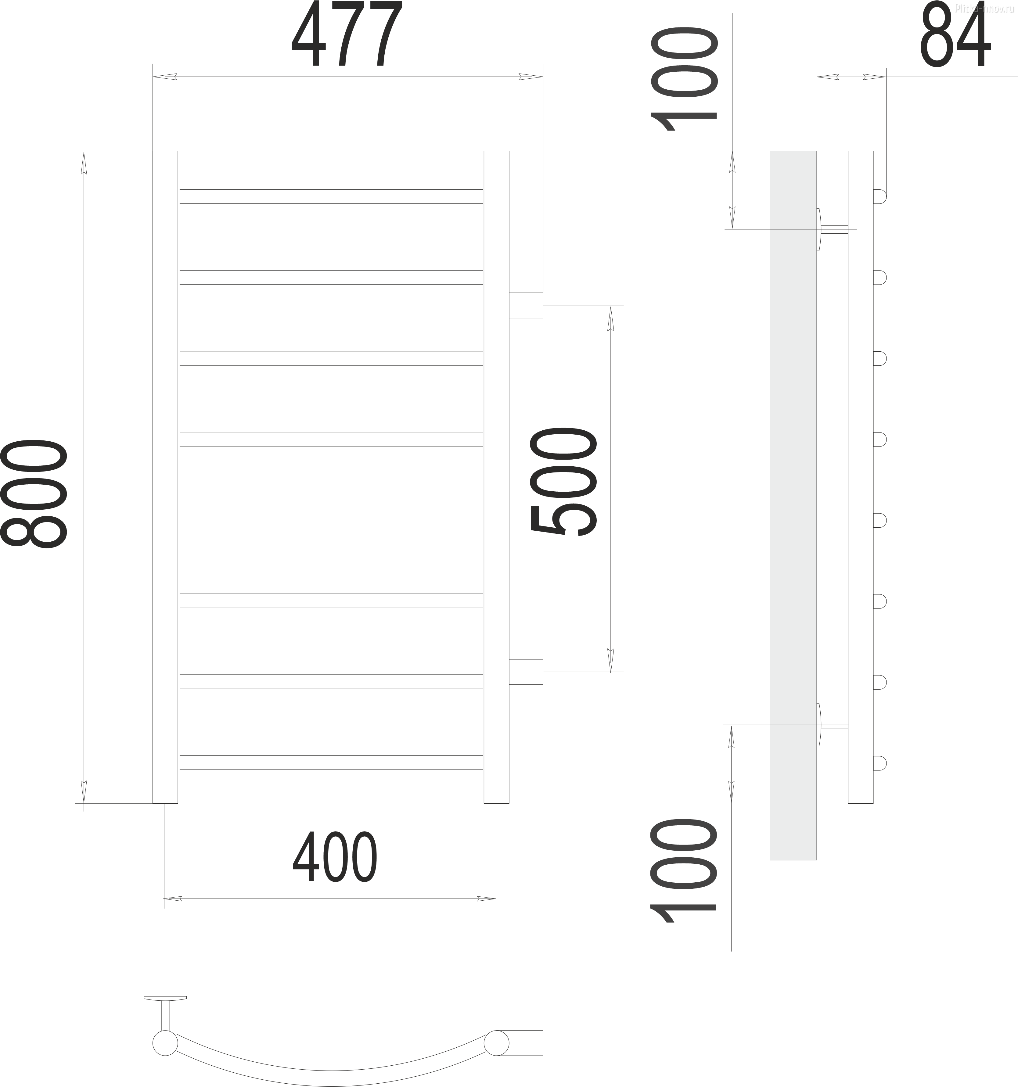 Классик П8 400х800 б/п 500 Полотенцесушитель водяной Терминус Классик П8 400х800 б/п 500 Полотенцесушитель водяной Терминус