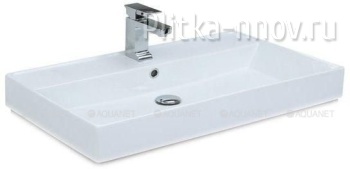 Латина 75х46 белая глянцевая Раковина мебельная Aquanet