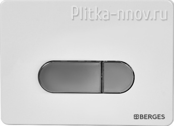 NOVUM D7 BERGES хром глянец / белая кнопка смыва