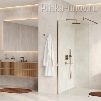 Rur 30W39BN 90 WasserKRAFT Душевая перегородка Никель/ Прозрачное стекло