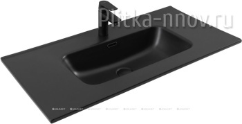 Flat 91х46.5 черная матовая Раковина мебельная Aquanet