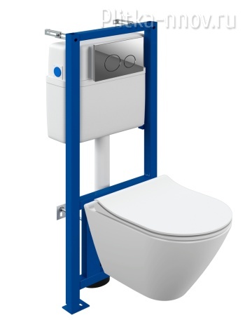 CITY SMART CO DPL EO slim + LINK PRO + TWINS пластик хром глянцевый комплект унитаза с инсталляцией Cersanit