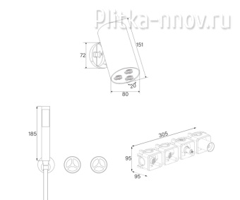 Liberty 5011GG-S Душевой комплект встраиваемый Liberty 5011GG-S Душевой комплект встраиваемый