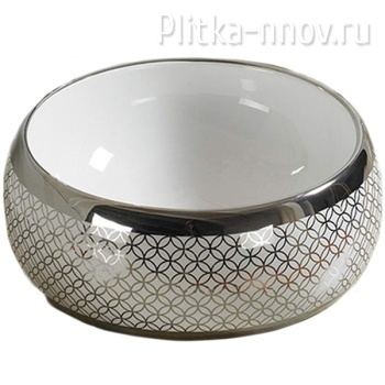 CeramaLux 5004SP 40x40 Умывальник бело-серый