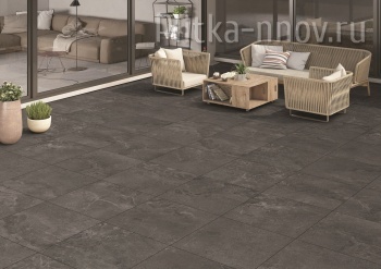 Аркус антрацитовый матовый 60x60x2 Керамогранит Realistik 