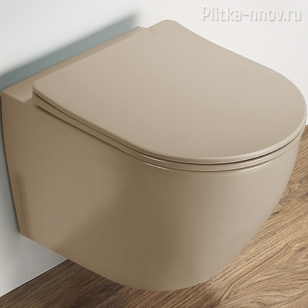 CeramaLux 2197MC подвесной унитаз Капучино матовый с сиденьем Микролифт CeramaLux 2197MC подвесной унитаз Капучино матовый с сиденьем Микролифт