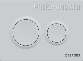 NOVUM O1 040061 BERGES Белая кнопка смыва