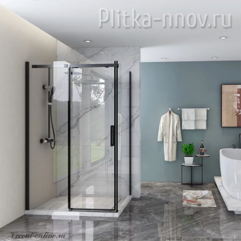Rovigo RV-70 150х80 Черный матовый Душевой уголок Veconi