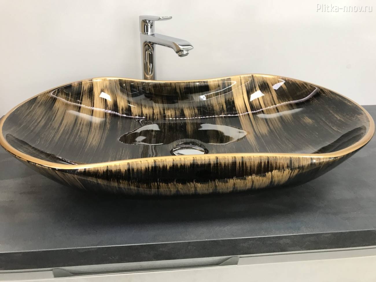 CeramaLux 7097 66x42 Раковина-чаша бронза CeramaLux 7097 66x42 Раковина-чаша бронза