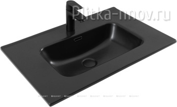 Flat 71х46.5 черная матовая Раковина мебельная Aquanet