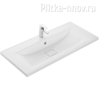 Айрис 100х45 литьевой мрамор, белый (1A73273KAG010) Раковина мебельная Aquaton