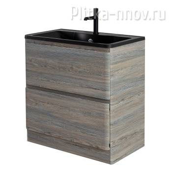 Albano 800-2C-PIA-PS Pino Scania / Текстурированное Тумба с черной раковиной BelBagno