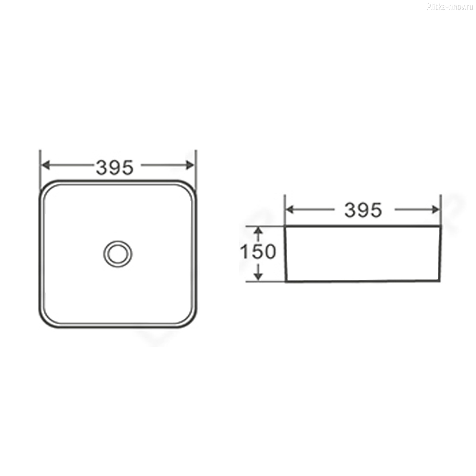 Омега PN43903 39.5х39.5 Раковина-чаша Point Омега PN43903 39.5х39.5 Раковина-чаша Point