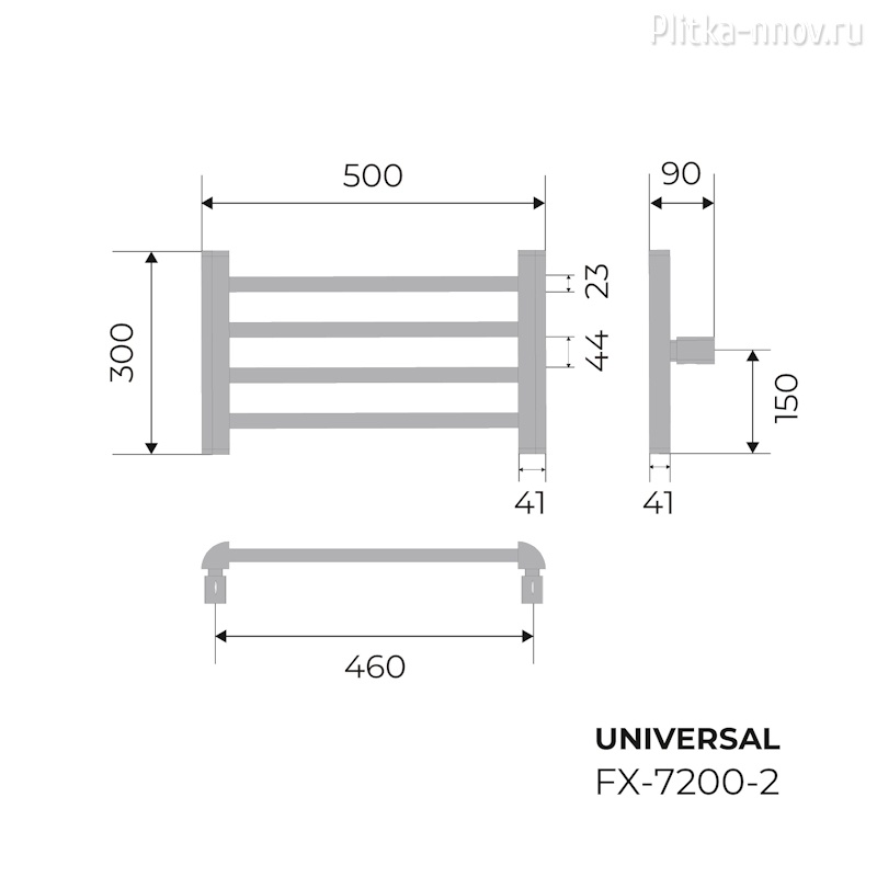 UNIVERSAL 300х500 FX-7200W-2, белый Полотенцесушитель электрический Fixsen UNIVERSAL 300х500 FX-7200W-2, белый Полотенцесушитель электрический Fixsen