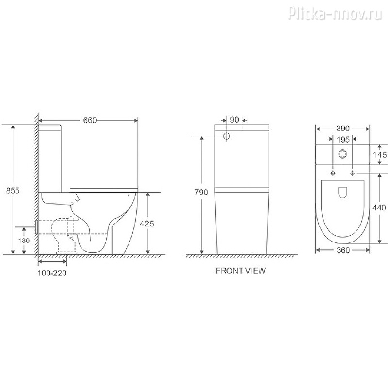 Merzbach 011 XL GL-WT 10000012096 Унитаз компакт WeltWasser Merzbach 011 XL GL-WT 10000012096 Унитаз компакт WeltWasser