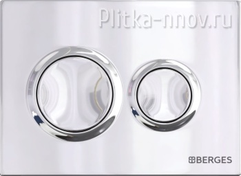 NOVUM O3 040063 BERGES Хром кнопка смыва
