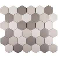 Non-Slip Hexagon Grey Mix Antislip 51x59
