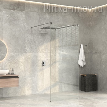 Vechte 60W39 90 WasserKRAFT Душевая перегородка Серебристый/Прозрачное стекло