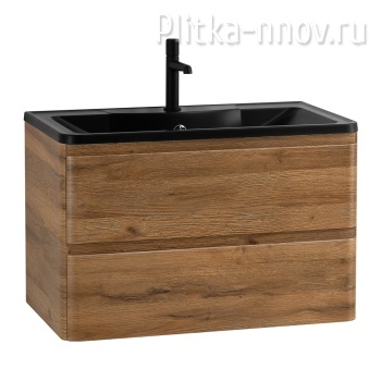 Albano 800-2C-SO-RR Rovere Rustico  / Текстурированное Тумба с черной раковиной BelBagno 