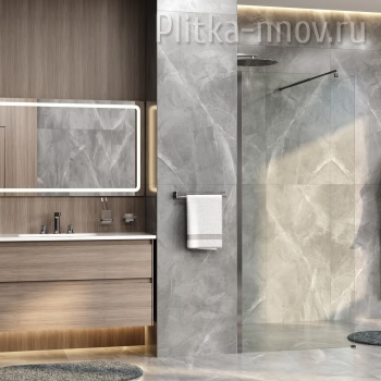 Rur 30W39 90 WasserKRAFT Душевая перегородка Серебристый/ Прозрачное стекло