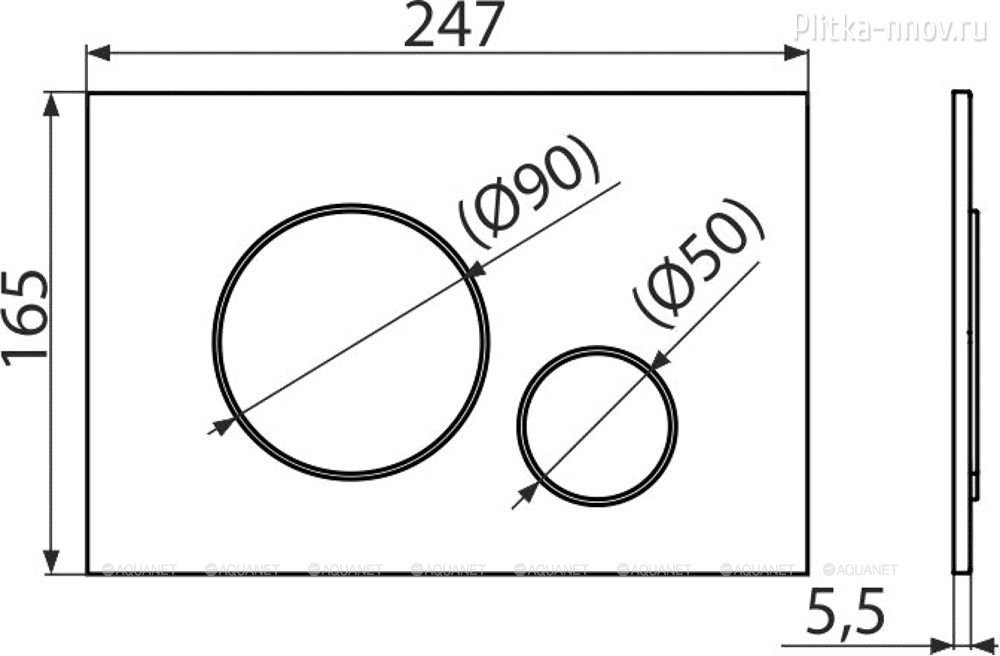 AlcaPlast M678 Черный Кнопка смыва AlcaPlast M678 Черный Кнопка смыва