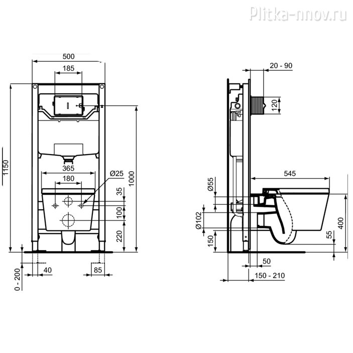 Blend Curve M520801 Унитаз с инсталляцией Ideal Standard Blend Curve M520801 Унитаз с инсталляцией Ideal Standard