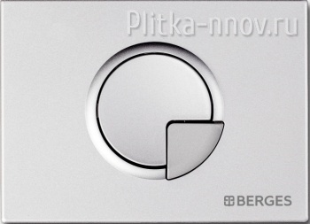 NOVUM R2 040022 BERGES матовый хром кнопка смыва