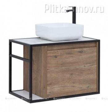 Nova Lite 75 Loft дуб рустикальный L/R Тумба под раковину со столешницей мрамор( без раковины!) Aquanet Nova Lite 75 Loft дуб рустикальный L/R Тумба под раковину со столешницей мрамор( без раковины!) Aquanet