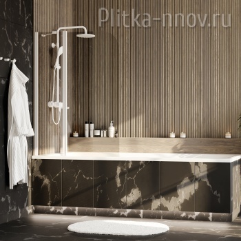 Leine 35P02-110 White Fixed Стеклянная шторка на ванну Wasserkraft