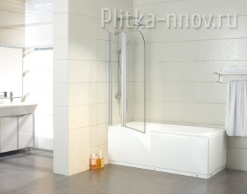 Merrit 110х140 AZ-NF6221 1100 прозрачное стекло 6 мм, покрытие EASY CLEAN, цвет профиля серебро Azario