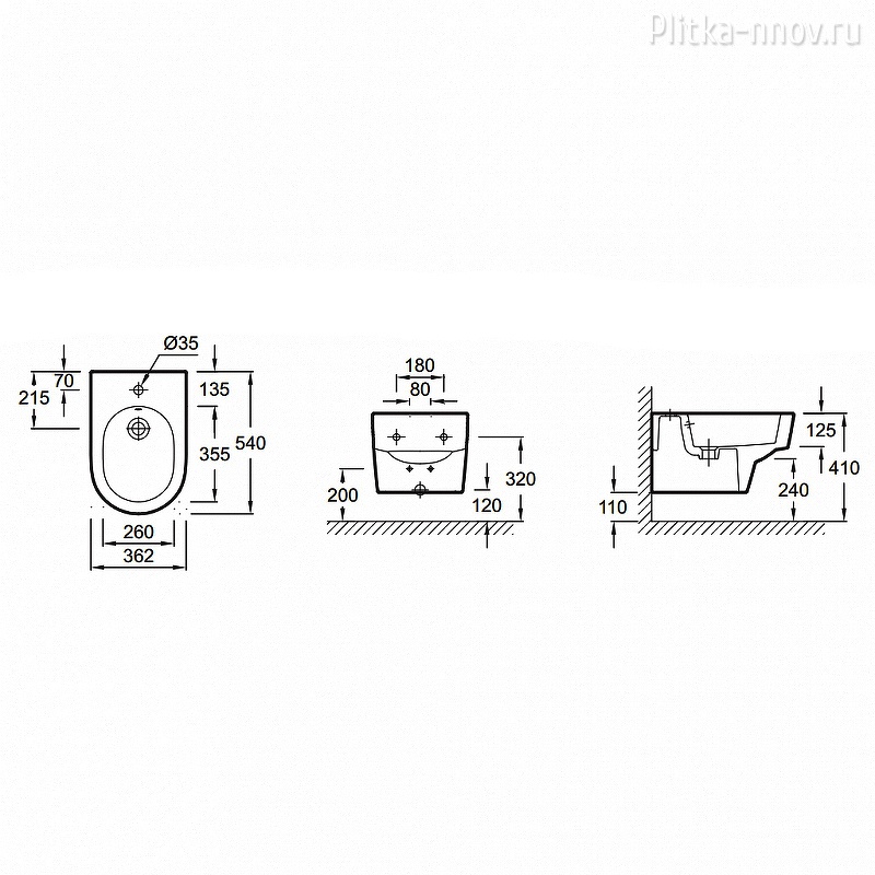 Odeon Rive Gauche EMG0002-00 Jacob Delafon биде подвесное Odeon Rive Gauche EMG0002-00 Jacob Delafon биде подвесное
