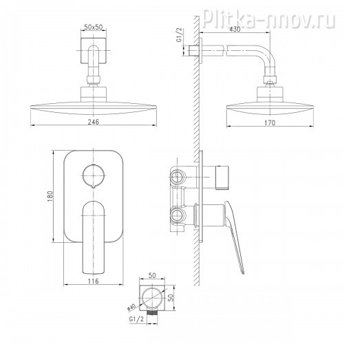 Allegro LM5929CW Душевой комплект Lemark Allegro LM5929CW Душевой комплект Lemark
