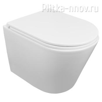Teramo AZ-0053-UQ3 Azario безободковый, скрытое крепление, смыв "Торнадо", в комплекте с сидением микролифт