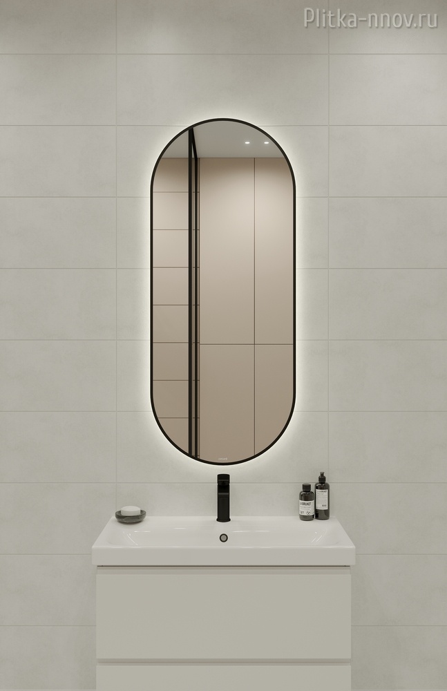ECLIPSE Smart 50X122 Cersanit Зеркало с подсветкой в черной рамке ECLIPSE Smart 50X122 Cersanit Зеркало с подсветкой в черной рамке