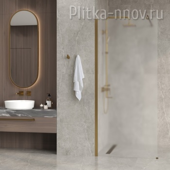 Rur 30W39BG-MG 90 WasserKRAFT Душевая перегородка Матовое золото/ Матовое стекло