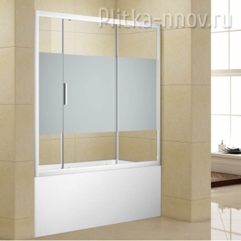 Practic AE10-B-155H150U-CP 155, прозрачное стекло Шторка для ванны Aquanet