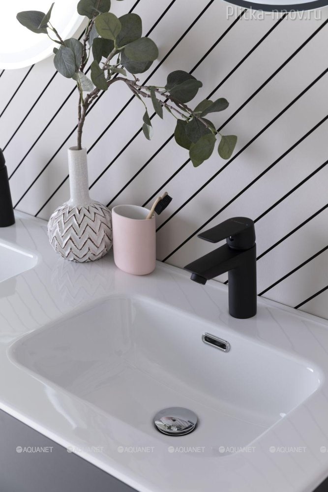 Flat 121х46.5 белая глянцевая Раковина двойная мебельная Aquanet Flat 121х46.5 белая глянцевая Раковина двойная мебельная Aquanet